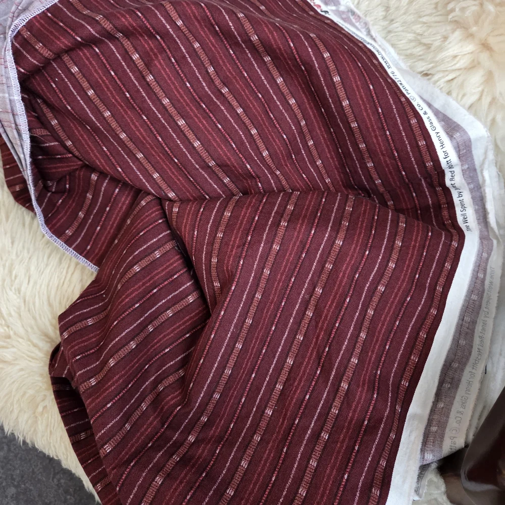 Quilting 6 Yards Cotton Fabric Yardage Henry Glass Time Well Spent Burgundy - Picture 4 of 6